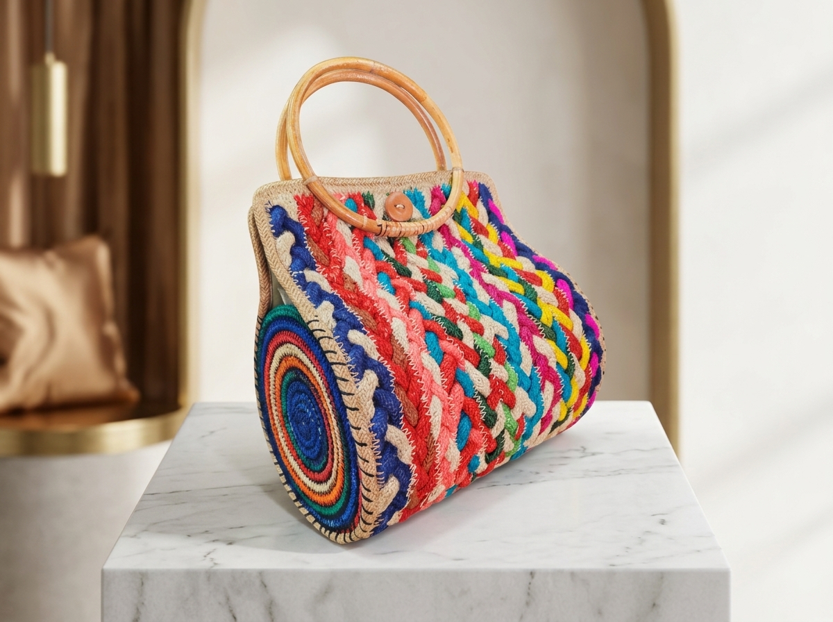 Hand-Embroidered Artisanal Handbag