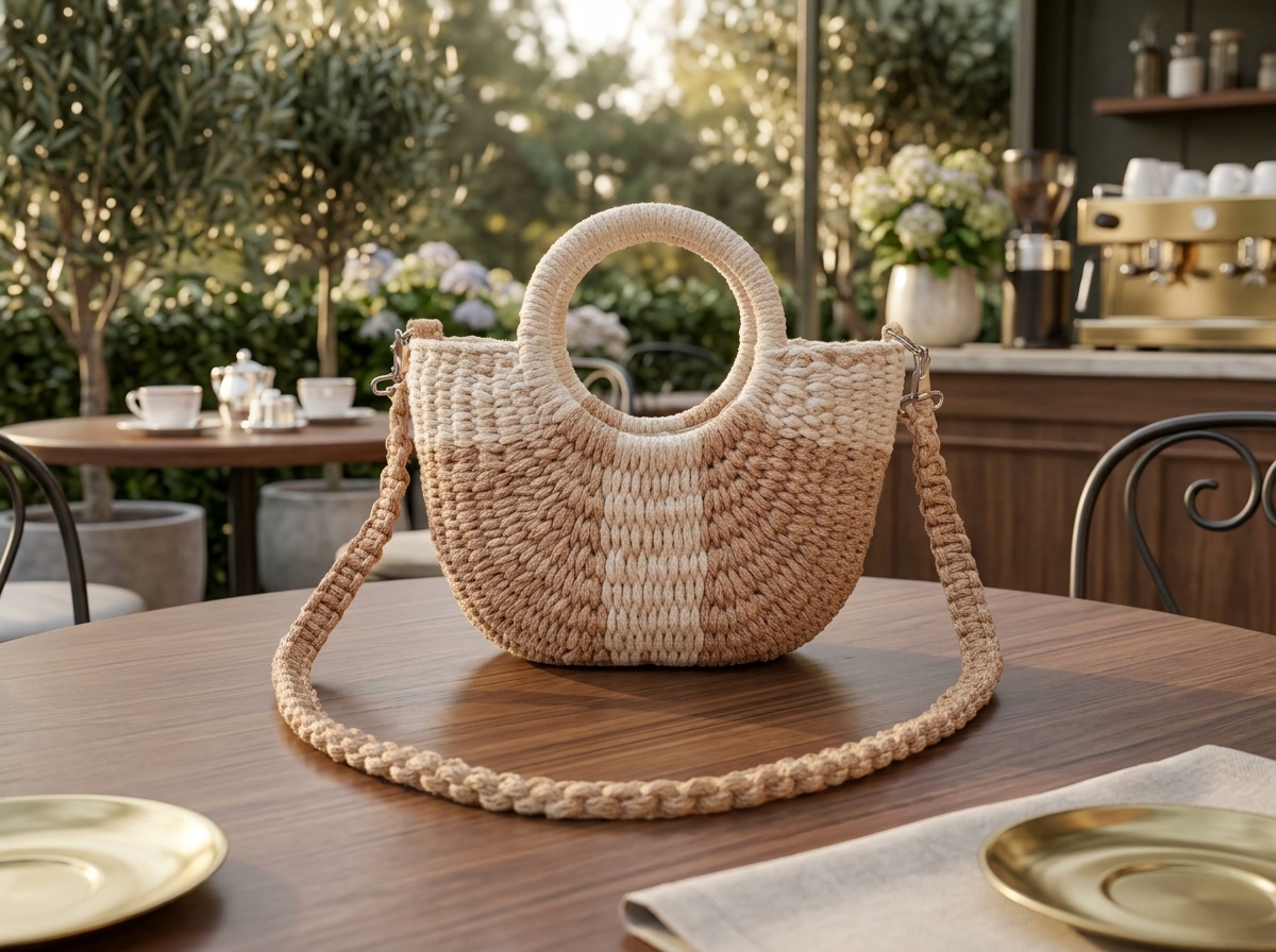 Embroidered Straw Handbags